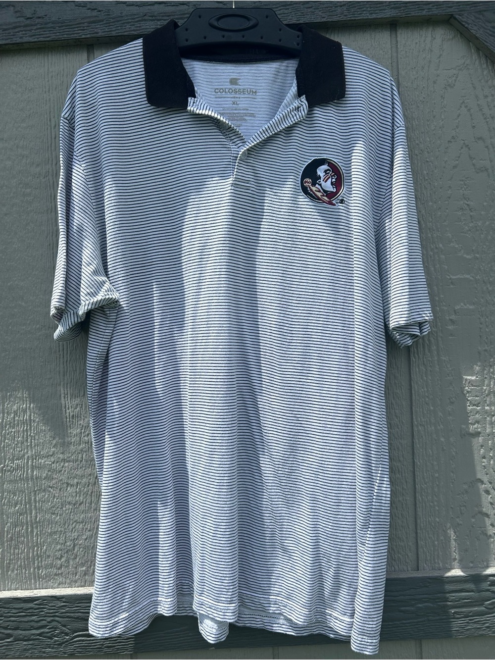 Colosseum Florida State Seminoles Striped Polo Shirt | Embroidered Logo